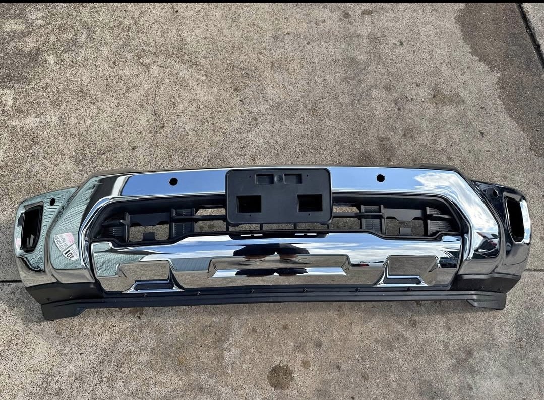 2024 2025 Chevy Silverado 2500 3500 Factory Chrome Front Bumper w/ Sensor Hole - Image 2