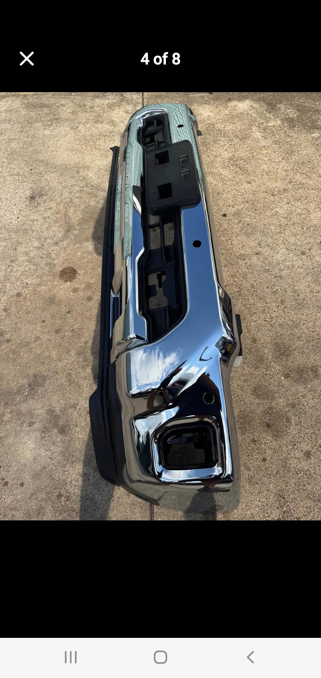 2024 2025 Chevy Silverado 2500 3500 Factory Chrome Front Bumper w/ Sensor Hole - Image 4
