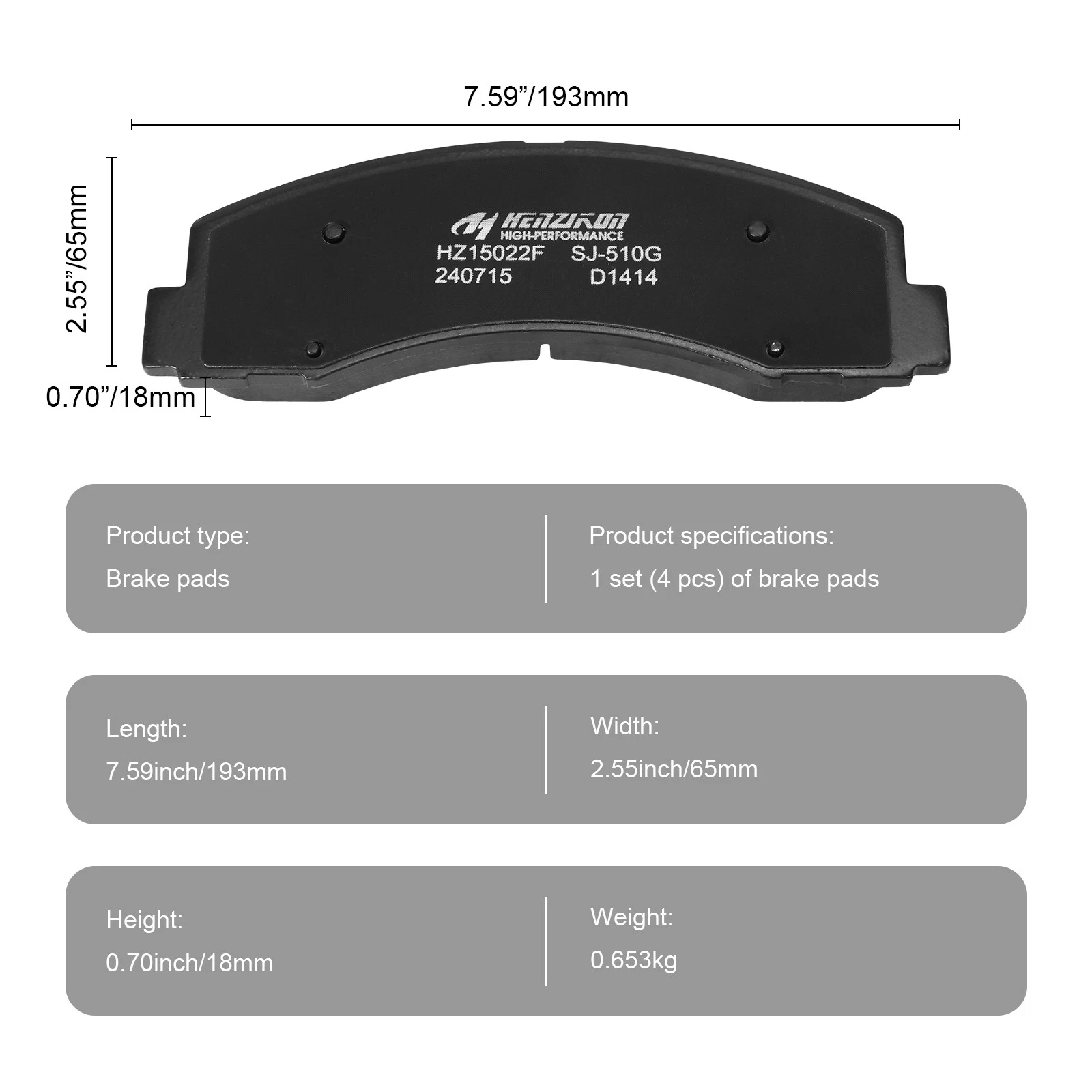 Front Brake Pads — Ford F-150 (2004–2014) Ceramic Set - Image 3