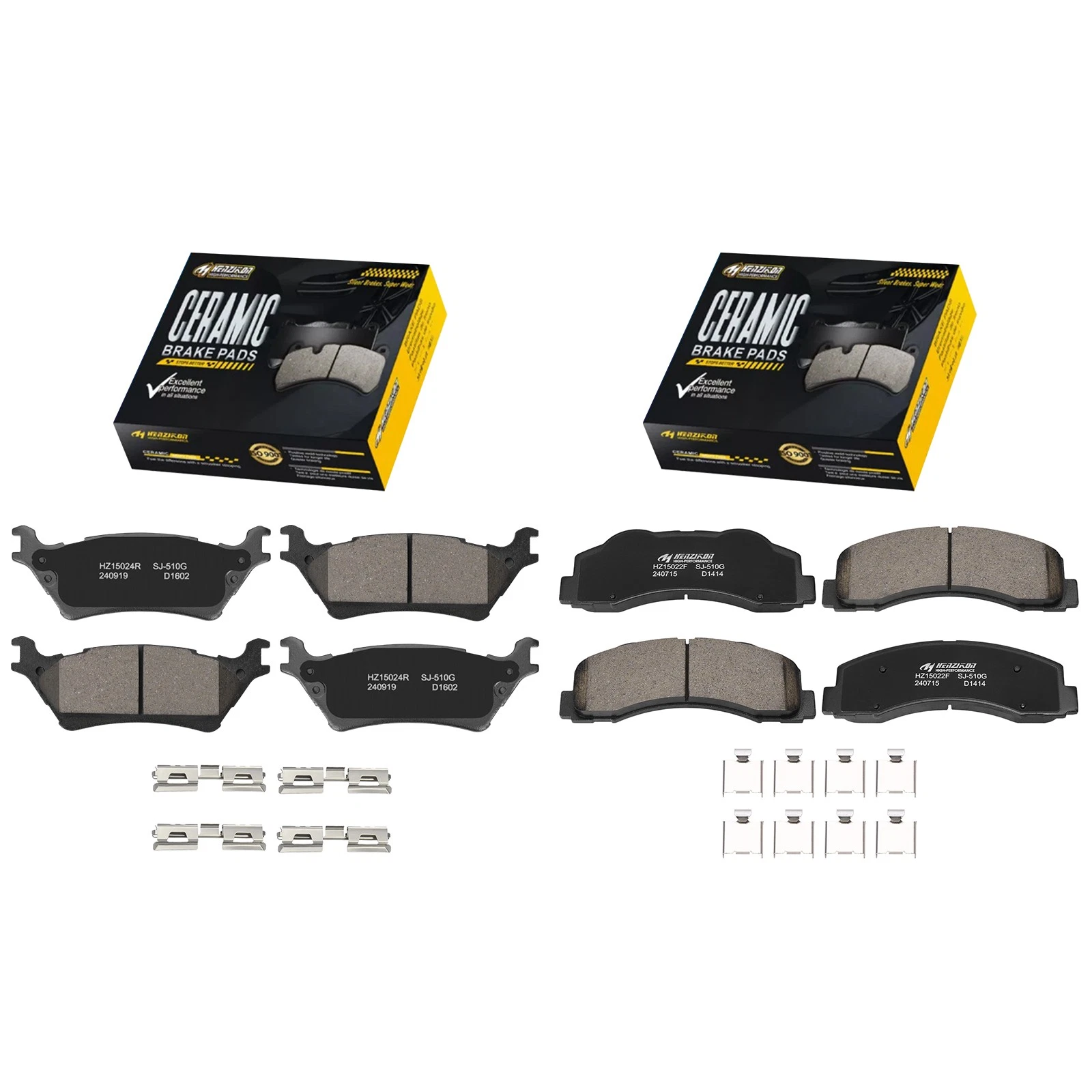 Front Brake Pads — Ford F-150 (2004–2014) Ceramic Set
