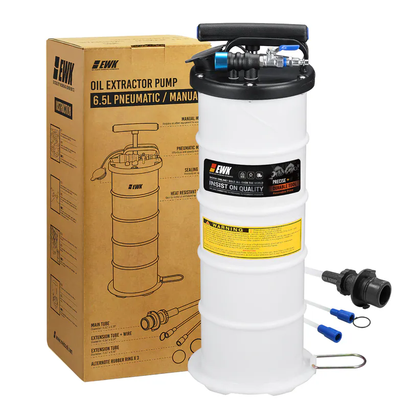Manual Oil Extractor Pump — 6.5L Capacity, Top-Down Oil Changes