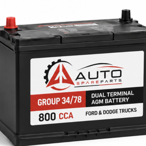 Group 34/78 Dual Terminal AGM Battery — 800 CCA — Ford & Dodge Trucks