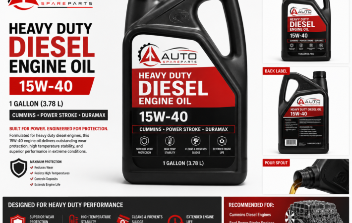 Heavy Duty Diesel Engine Oil 15W-40 — 1 Gallon — Cummins, Power Stroke, Duramax