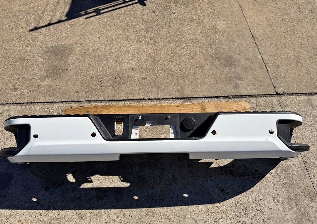 2020-2025 GMC Chevy 2500 3500 Factory Rear Painted Bumper Summit White OEM - Image 2