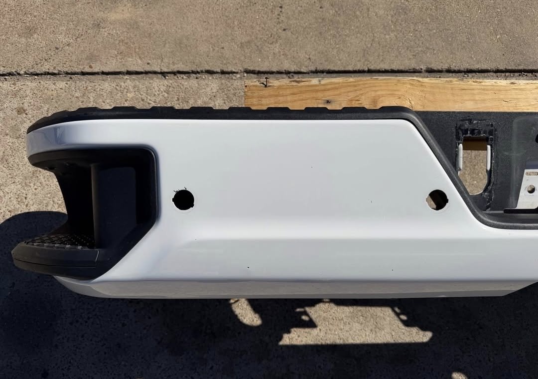 2020-2025 GMC Chevy 2500 3500 Factory Rear Painted Bumper Summit White OEM - Image 4