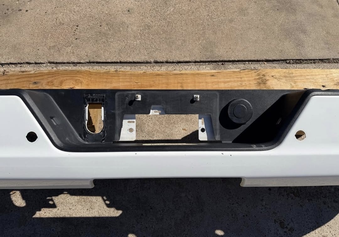 2020-2025 GMC Chevy 2500 3500 Factory Rear Painted Bumper Summit White OEM - Image 5