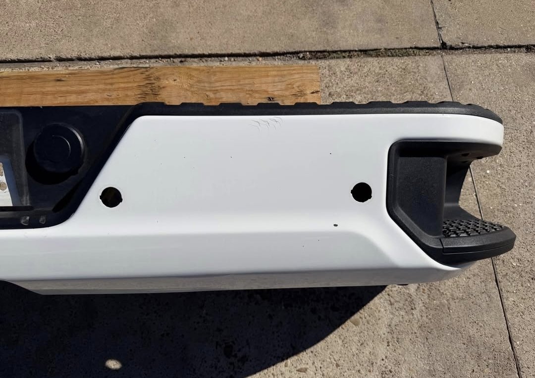 2020-2025 GMC Chevy 2500 3500 Factory Rear Painted Bumper Summit White OEM - Image 6